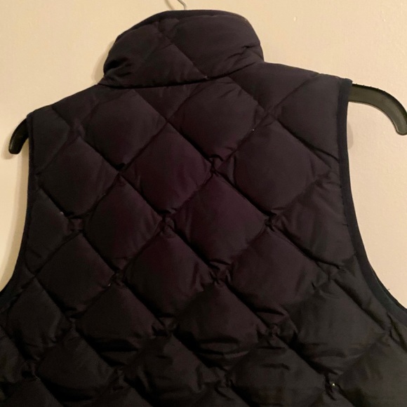 J. Crew navy quilted down vest gold accents Small - Picture 9 of 10